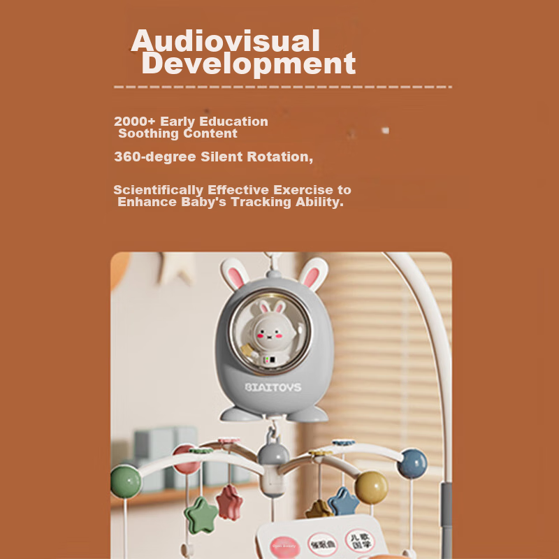 Xinge Baby Crib Bell, Sleep Aid, Rattle Sound, Light And Sound Bedside Bell, Soo...