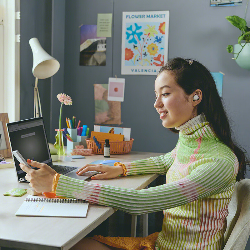 Sony WF-C510, Black, Lightweight And Comfortable True Wireless Earbuds, Qixi Gif...