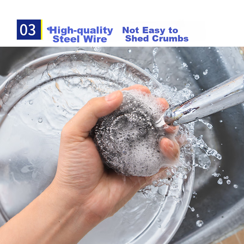 Yizhixuan Extra Large Steel Wool Scrubbers, 18 Pieces, Commercial Kitchen Dish W...