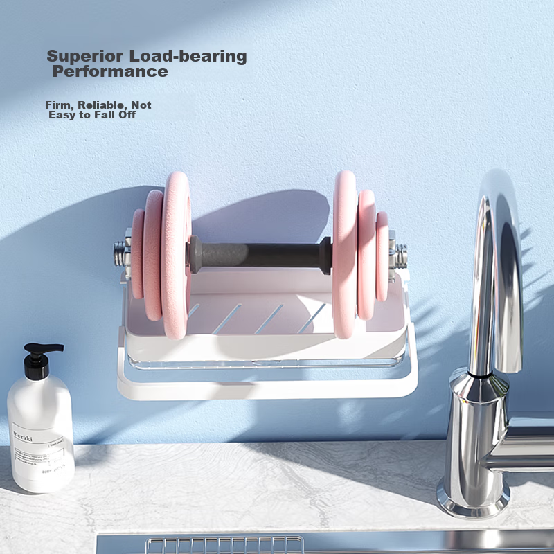 Jingzao, No-Drill Multifunctional Storage Rack, Bathroom Sink Wall Towel Bar, Cl...