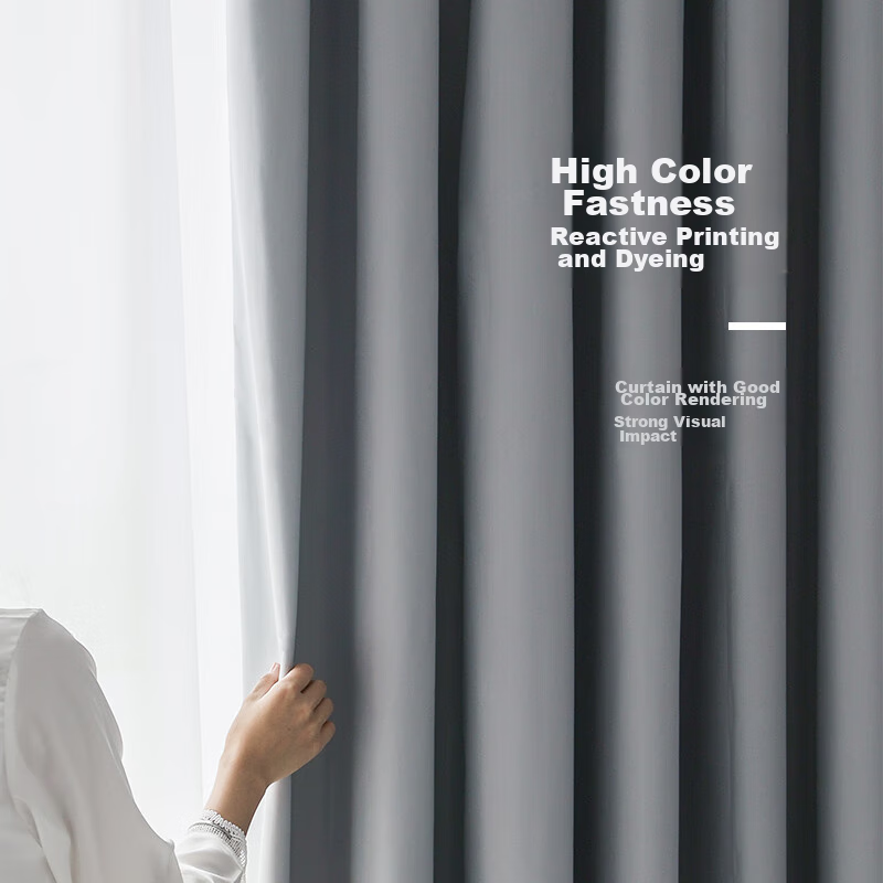 Jingzao Black And Gray Light Gray Curtains, 99% Blackout Curtains, Bay Window Be...