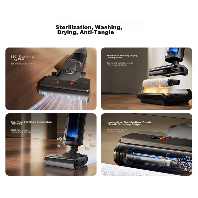 Mijia Xiaomi Wireless Floor Cleaner 3Max, Sweeping, Vacuuming, Mopping, Dust Mit...