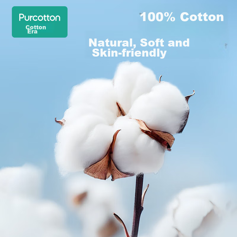 PurCotton Facial Cleansing Wipes, 80 Sheets * 36 Packs, Soft Cotton Towels, Disp...
