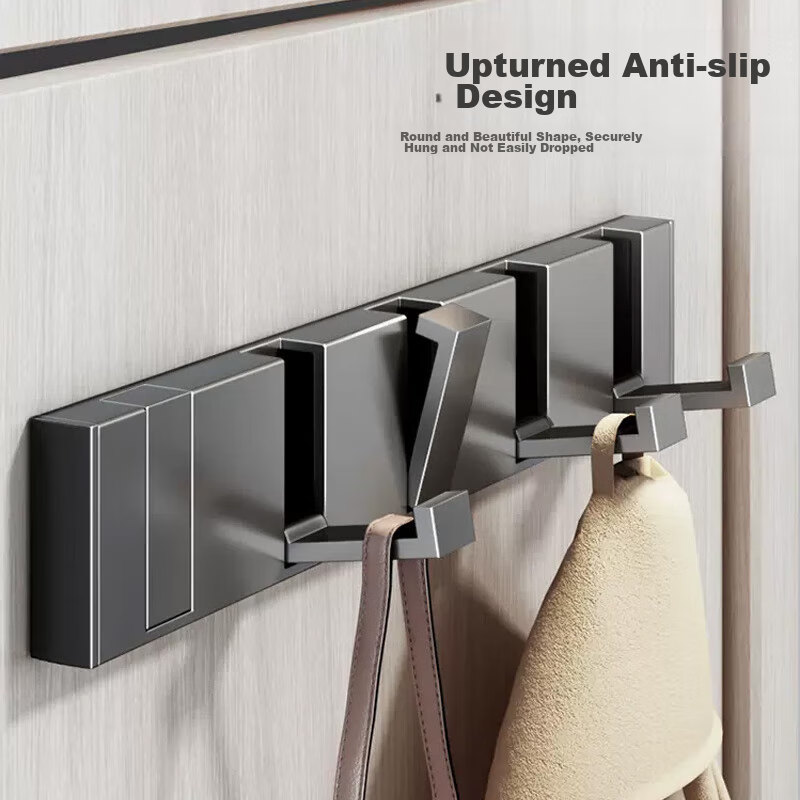 Jiadu No-Drill Invisible Door Back Hooks, Bathroom Wall-Mounted Coat Rack, Entry...