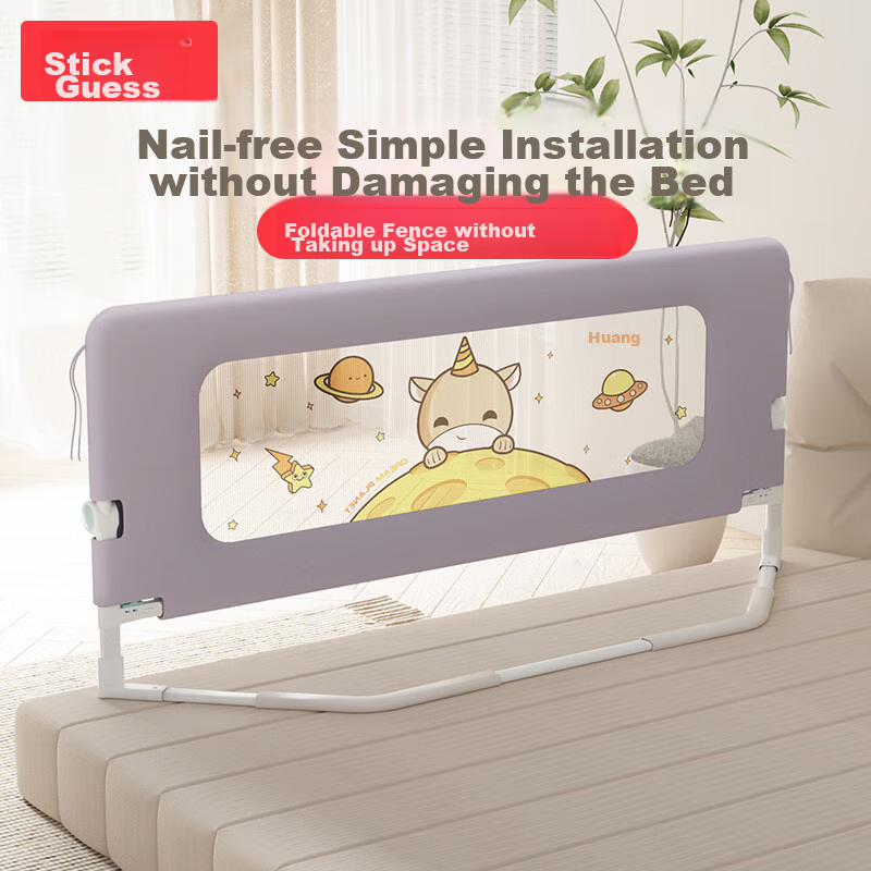 BANGBANGZHU Bed Guard Rail, Baby Safety Barrier, Anti-Fall Bedside, No Drilling...