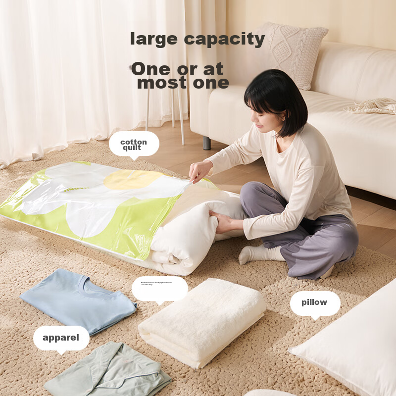 Jingzao Vacuum Compression Storage Bags, Dual-Use for Vacuum And Compression, Cl...