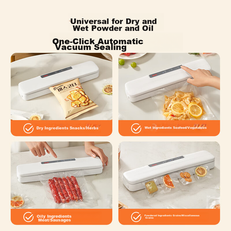 Jingzao Vacuum Sealer, Plastic Sealing Machine, Vacuum Bag Compressor, Food Cont...