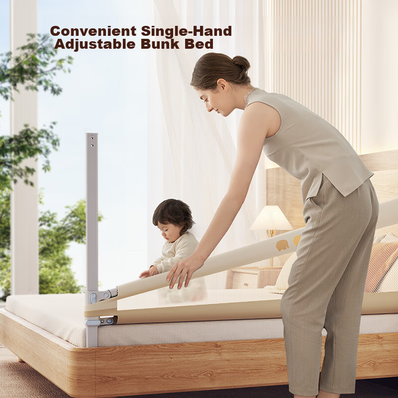 InnoTruth Baby Bed Guard Rail, Single-Sided Anti-Fall Barrier, Safety Bedside Ra...