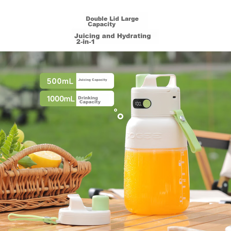 Xiaozhi Juicer Cup, Small Juicer, Portable Wireless Blender, Large Capacity Tone...