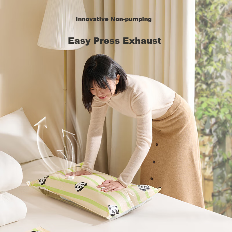 Jingzao Antibacterial Vacuum Compression Bags, No Pumping Required, for Baby Clo...