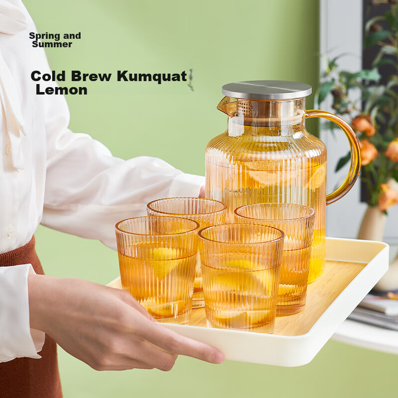 Jingzao Hot Water Pitcher, Heat-Resistant High-Temperature Tea Infuser Cup Cold...