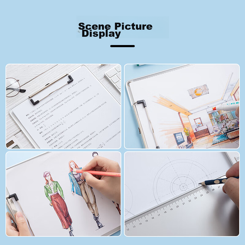 Chenguang (M&G) Stationery, Clipboard Writing Board, A4 Clipboard, Non-Slip with...