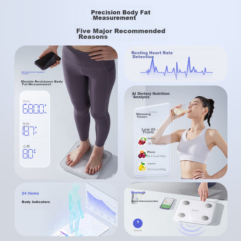 Bear Professional Smart Body Fat Scale, Weight Scale, Electronic Scale, Heart Ra...
