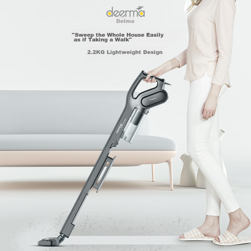 Deerma Small Household Upright Vacuum Cleaner DX700S, Handheld Vacuum for Home U...