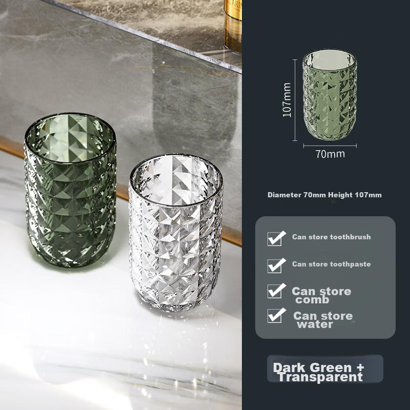 Jingxin 2-Pack Toiletry Cups, Simple And Stylish Toothbrush Cups for Adults, Hom...