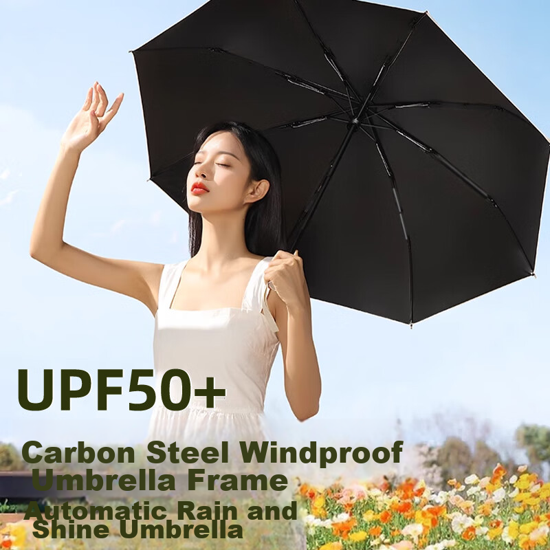 Wuhu Fully Automatic Sun And Rain Umbrella for Men And Women, UV Protection, Lar...