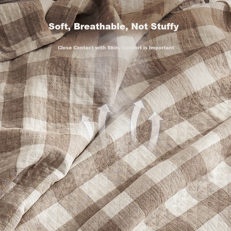 Jingzao Pure Cotton Gauze Blanket, 100% Cotton Machine Washable Towel Blanket, C...