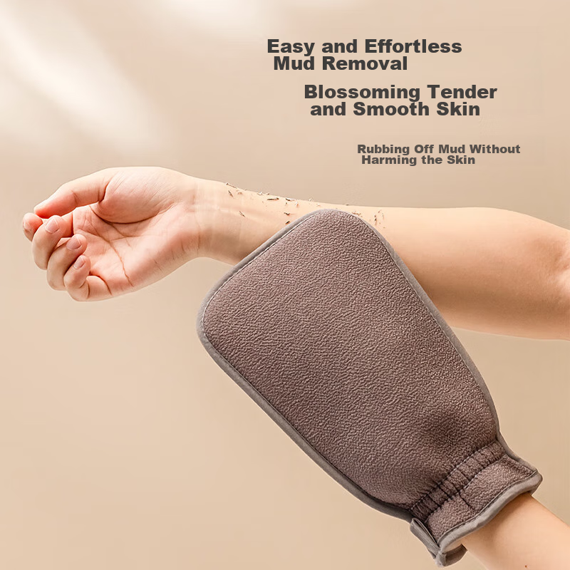 Jingzao Bath Scrubber Set for Men And Women, Bath Towel, Exfoliating Glove, Back...