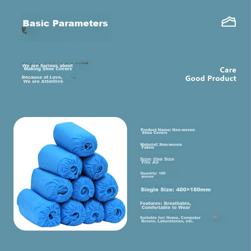 Nuolanshendi Non-Woven Shoe Covers, Indoor Breathable Dust-Proof Foot Covers, Di...