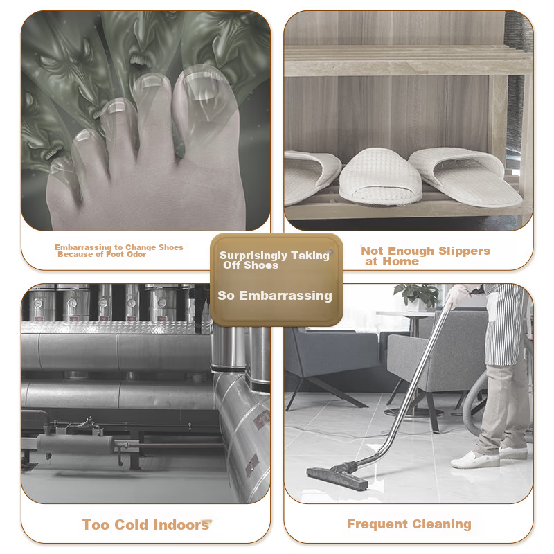 Nuolansendi Velvet Shoe Covers for Home Use [10 Pieces/5 Pairs], Adult Foot Cove...