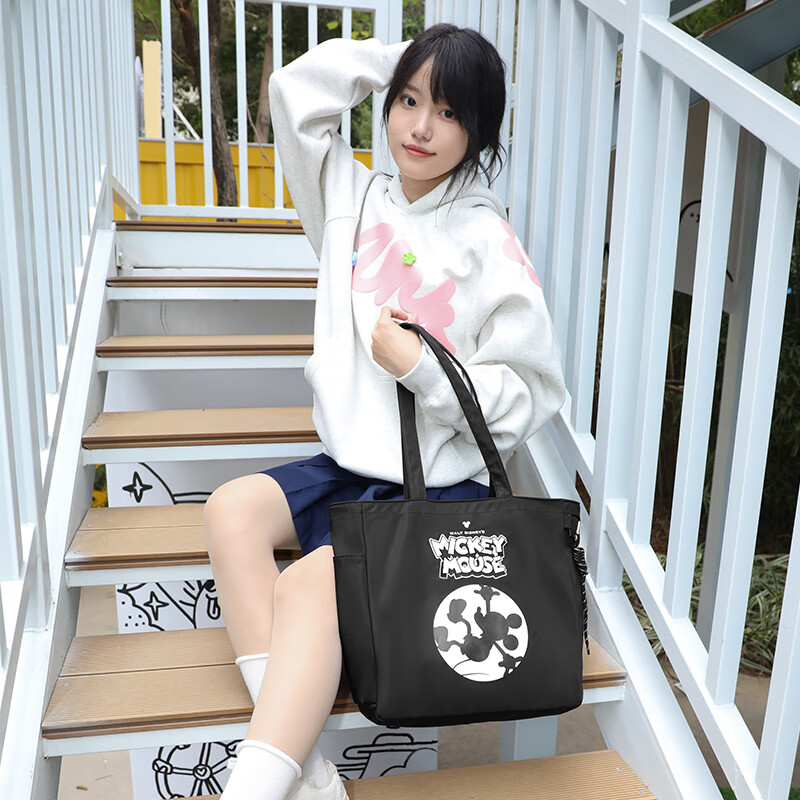 Disney Handbag, Women's Bag, Mickey Mouse Shoulder Bag, Large Capacity, Ultra-Li...