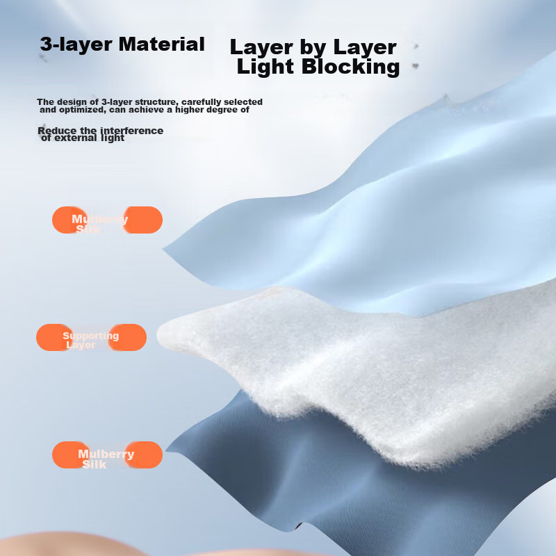 TA Children's Silk Eye Mask, Mulberry Silk, Student Sleep, Sun Protection, Light...