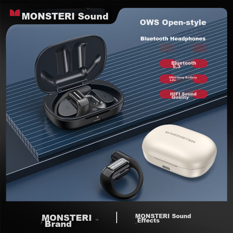 MONSTER Clarity Free100 Lite Earbuds, True Wireless Noise-Cancelling Bluetooth H...