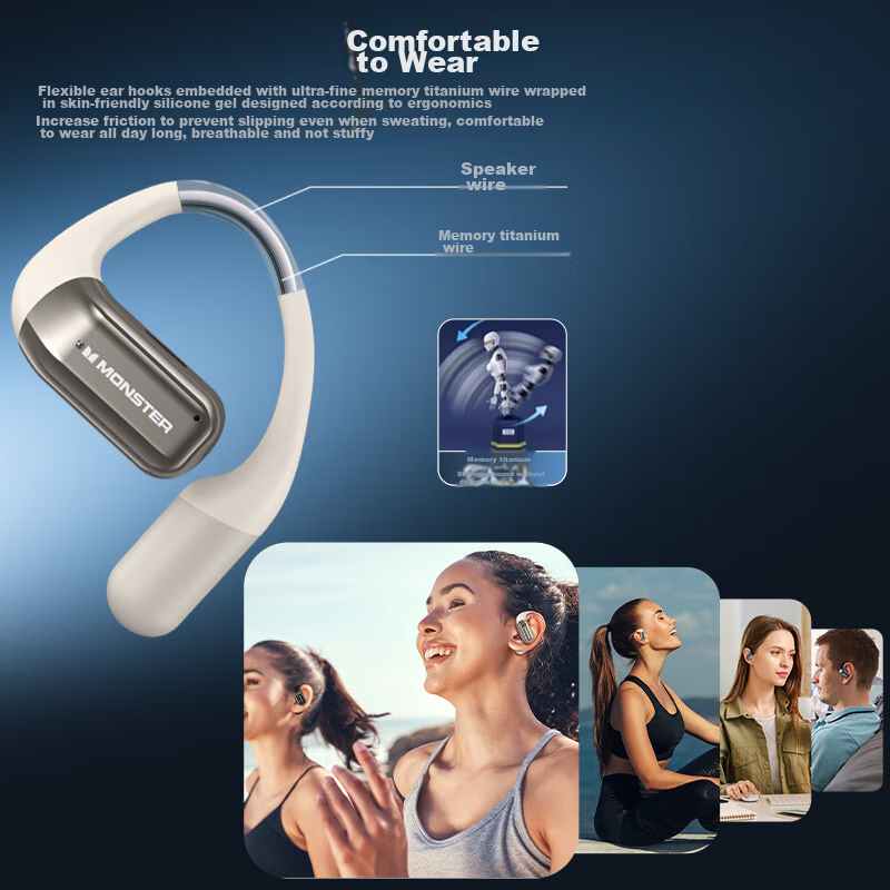 MONSTER Clarity Free100 Lite Earbuds, True Wireless Noise-Cancelling Bluetooth H...