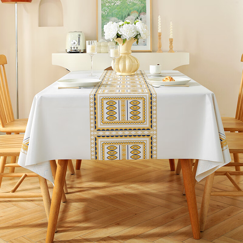 Ali Tablecloth, Waterproof, Heat-Resistant, Oil-Proof, High-End Feel, Coffee Tab...