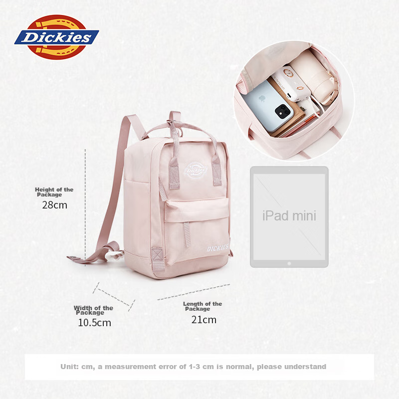 Dickies Backpack, Cute Mini Backpack, Casual Bag for College, High School And Mi...