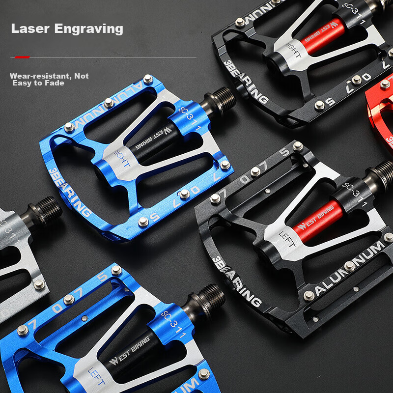 WestBiking Sanpeilin Bicycle Pedals, Aluminum Alloy Mountain Bike Universal Bear...