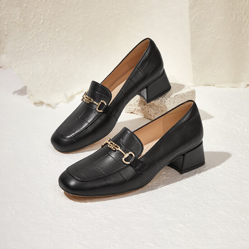 Belle Valentine's Day Gift Commuter Loafers Women's Sheepskin Embossed OL Flats...