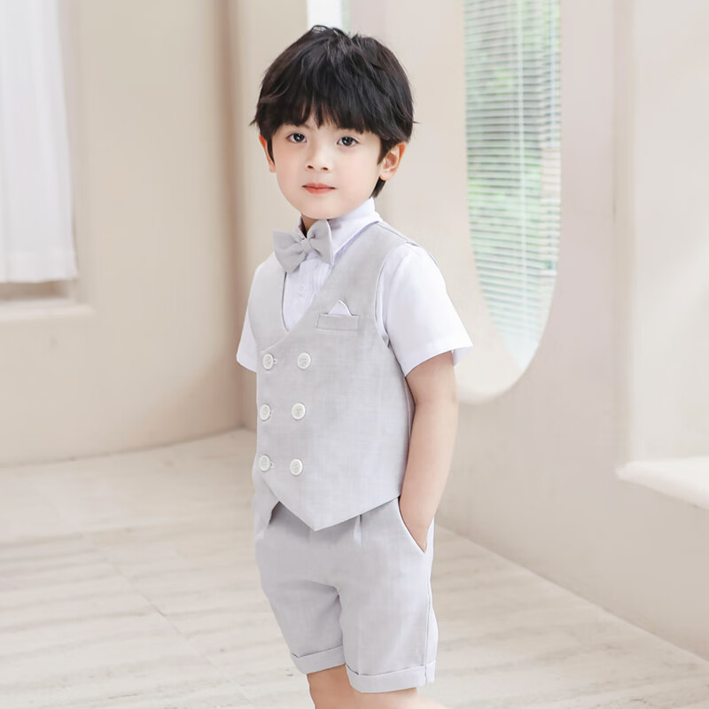 LUOBOBEIBEI Boys' Suit, Summer Short-Sleeve Children's Vest Set, Children's Day...