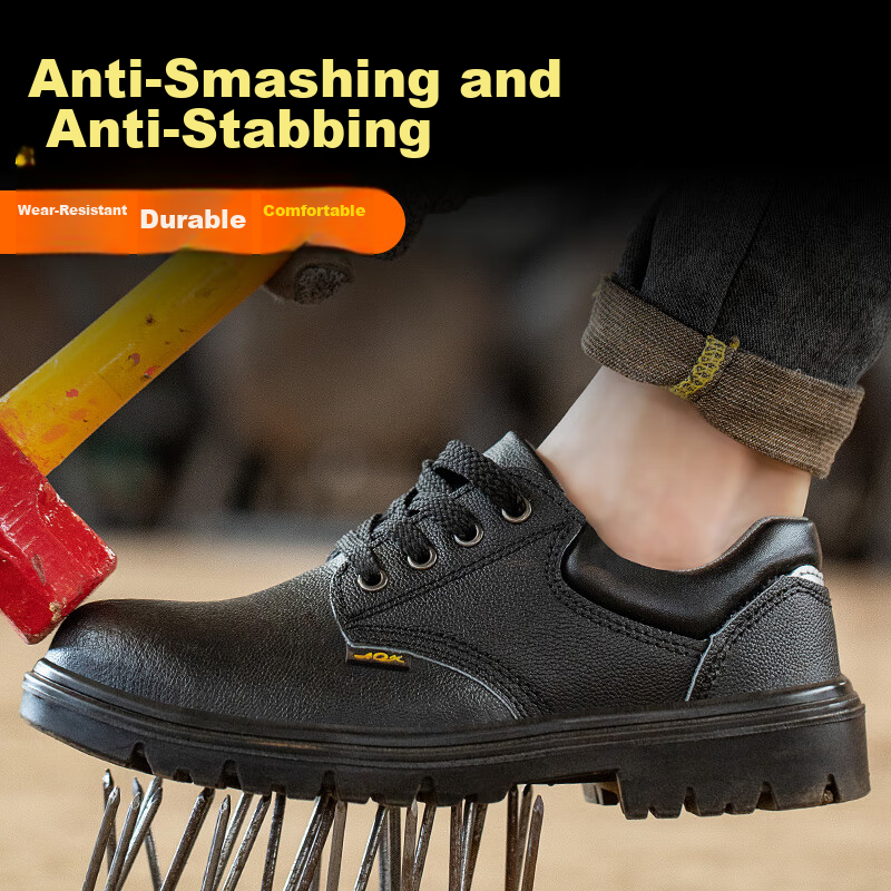Old Butler Safety Shoes for Men, Anti-Smashing, Anti-Puncture, LA Steel Toe, Ste...