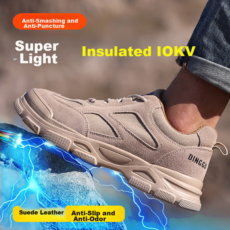 Dinggu Safety Shoes for Men, All-Season Insulated, Anti-Smashing, Anti-Puncture,...