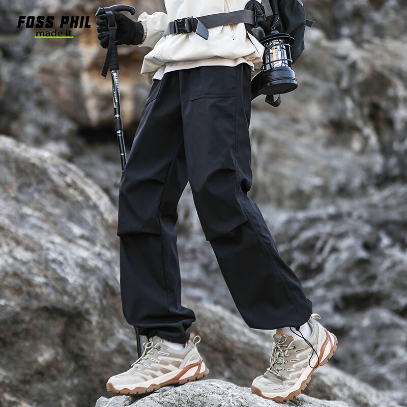 Foss Phil American-Style Cargo Pants for Men, Spring And Summer Loose Straight-L...