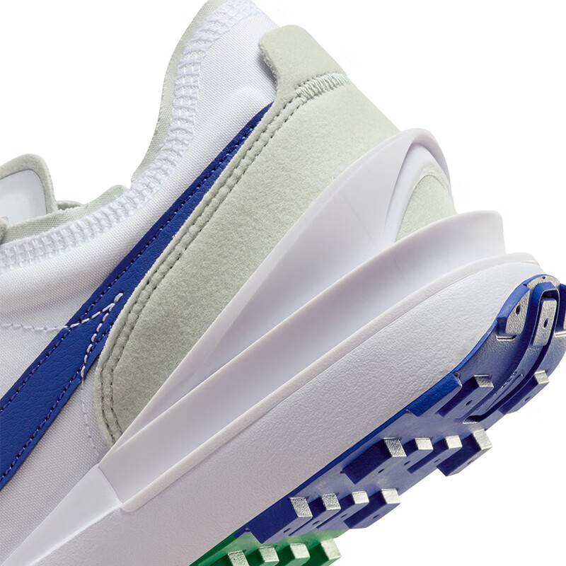 Nike WAFFLE ONE Men's Cushioned Casual Sneakers, FB8902-100, White And Blue, Siz...