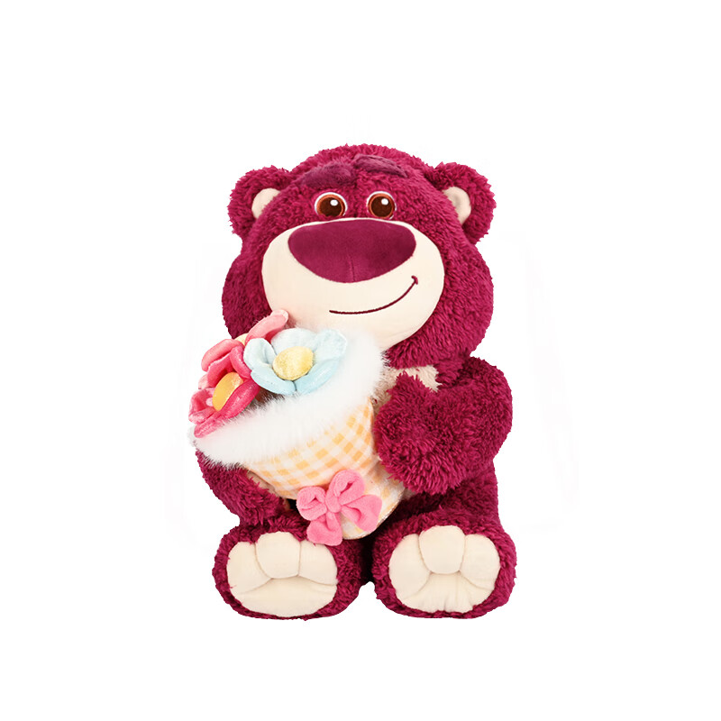 Disney Strawberry Bear Plush Toy Bouquet, Teddy Bear Doll, Birthday Gift for Gir...