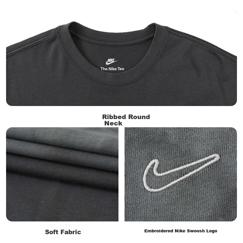 Nike Men's Spring And Summer Short-Sleeve T-Shirt, Round Neck Knit, Classic Vers...