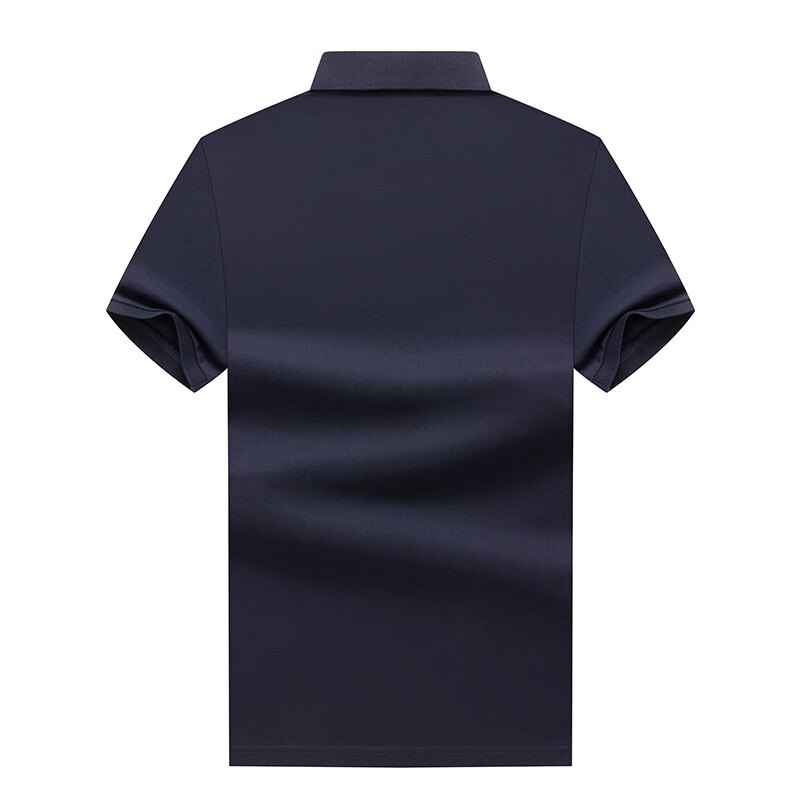 LIMENG Cotton Pique Short-Sleeve T-Shirt for Men, Solid Color Polo Shirt, All-Co...