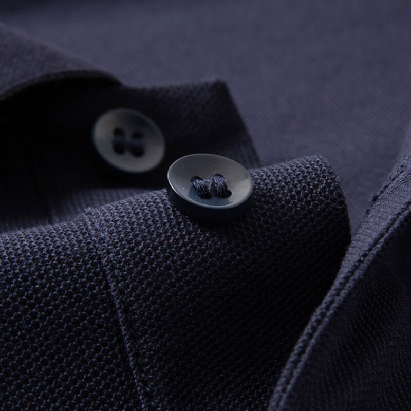 LIMENG Cotton Pique Short-Sleeve T-Shirt for Men, Solid Color Polo Shirt, All-Co...