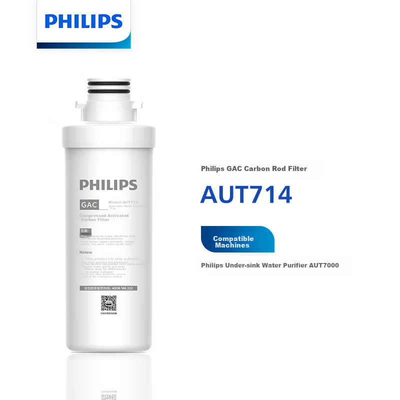 PHILIPS Household Water Purifier Original Filter AUT714 GAC Activated Carbon Rod...