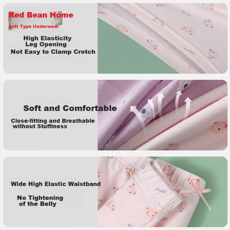 Hodohome Children's Underwear, Girls' Panties with Mulberry Silk, 7A Grade Antib...