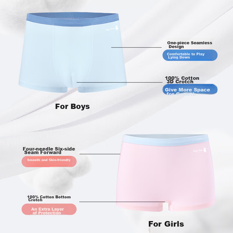 Jingzao Children's Underwear, Girls' Developmental Period Boyshorts, Toddler to...