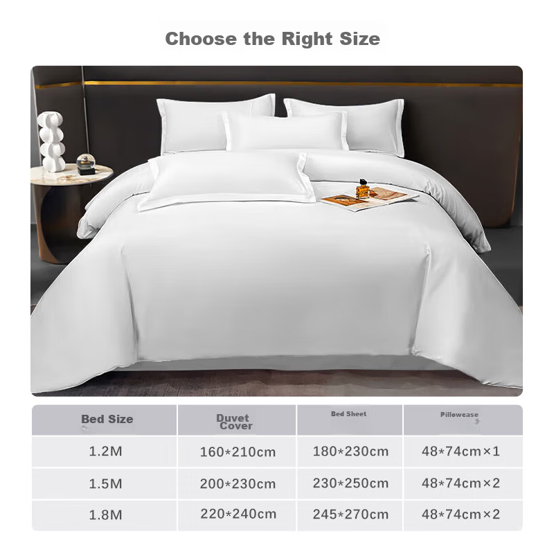 Ziiu Zhangyu Pure White Four-Piece Bedding Set, Hotel And Guesthouse Bed Sheet A...