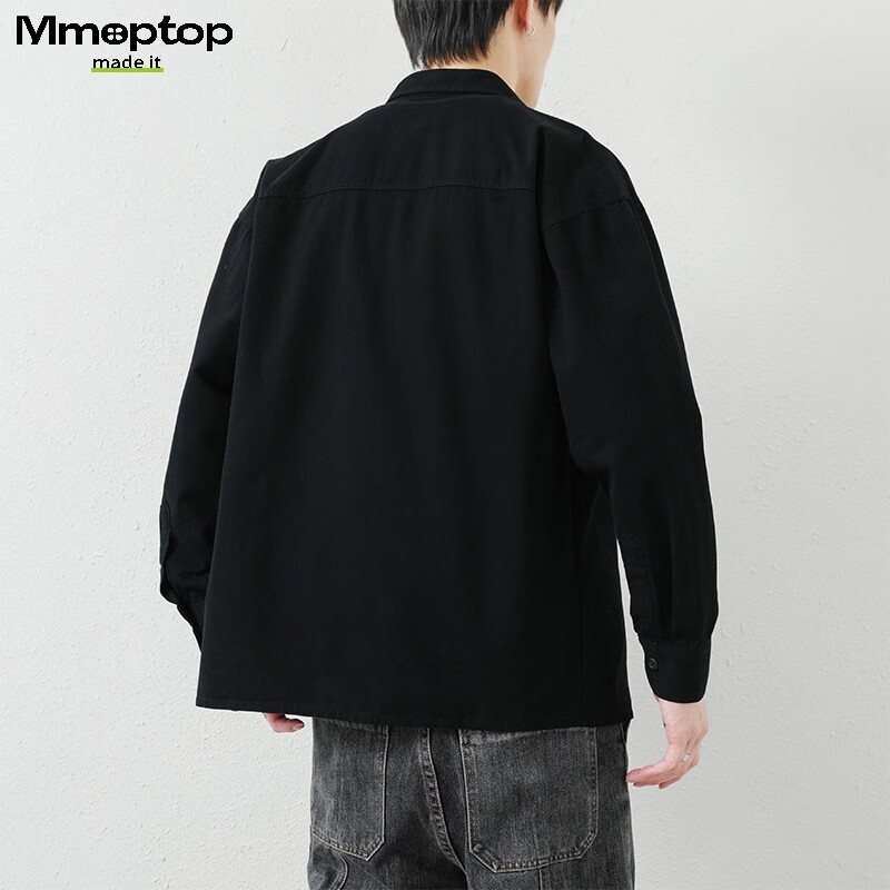 MMOPTOP Retro Pure Cotton Workwear Shirt Jacket Men's Spring and Autumn Long Sle...