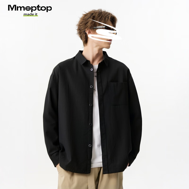 MMOPTOP Retro Pure Cotton Workwear Shirt Jacket Men's Spring and Autumn Long Sle...
