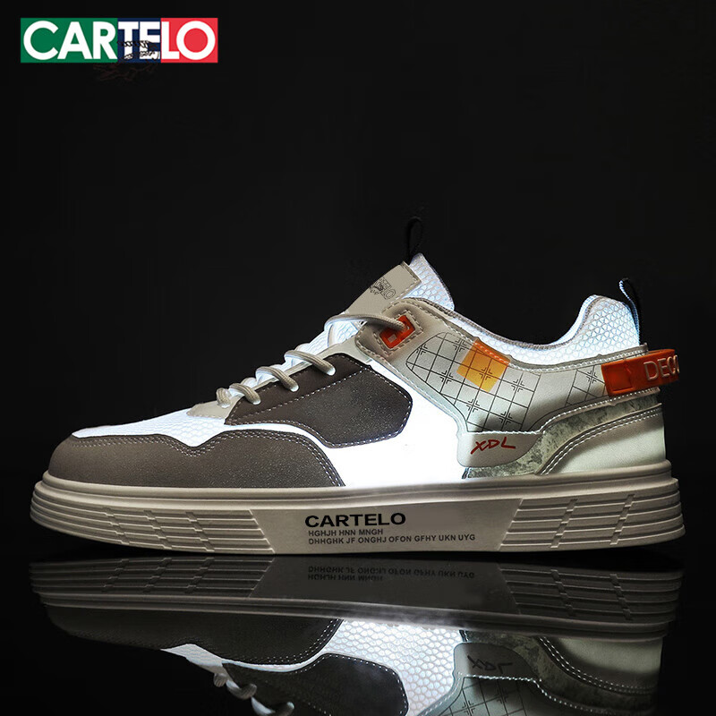 CARTELO Men's Summer Mesh Breathable Shoes Men's Trendy Board Shoes Men's Wear-r...
