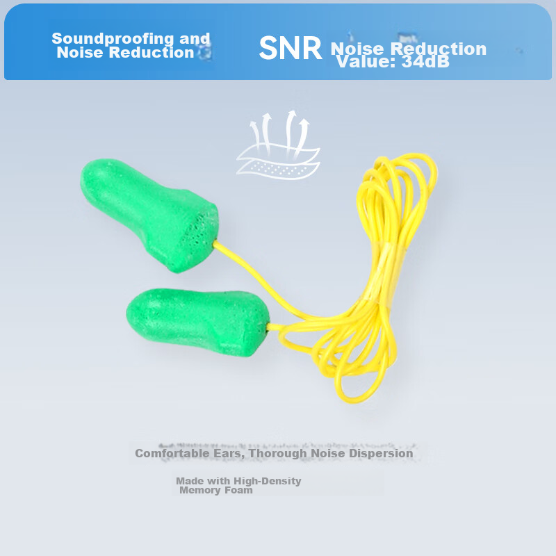 Honeywell Noise-Cancelling Earplugs with Cord, Anti-Noise for Sleeping, Studying...