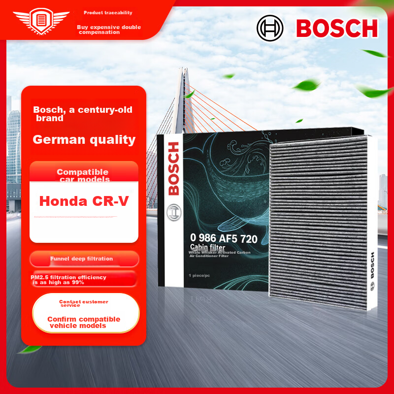 Bosch (BOSCH) Air Conditioning Filter 5720 for Honda CRV, Accord, Civic, Vezel,...